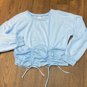No Boundaries Baby Blue Ruched Top   Size XXL